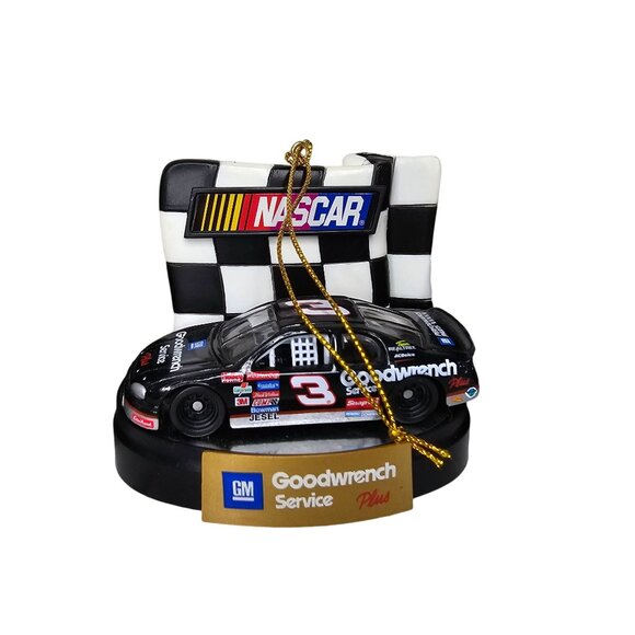 Dale Earnhardt and Earnhardt Jt #3 #8 NASCAR Ornament Set - Race Car & Trophy - Picture 6 of 11